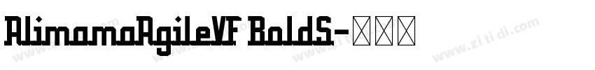 AlimamaAgileVF BoldS字体转换